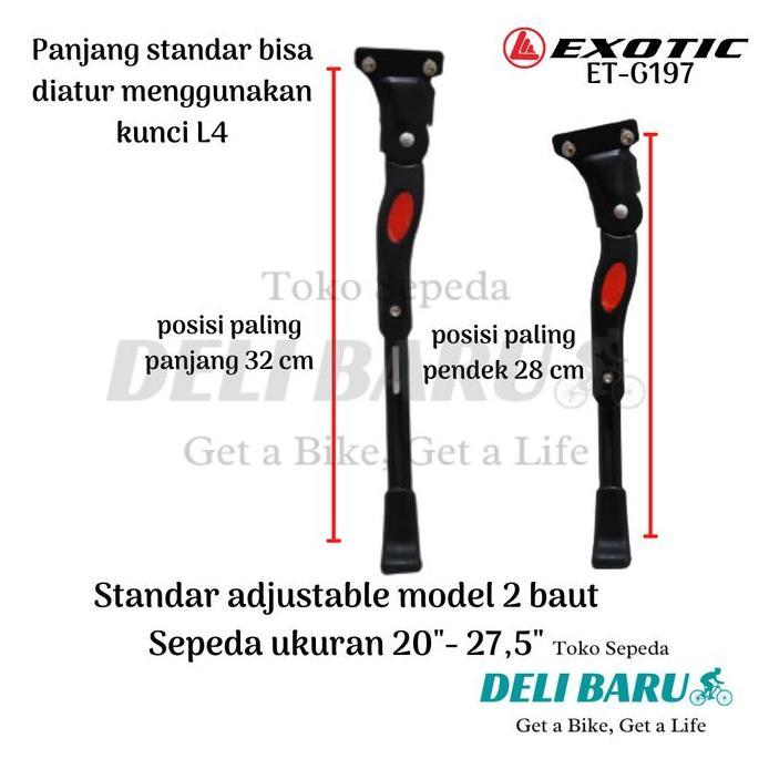 Exotic Standar samping model 2 baut adjustable sepeda MTB