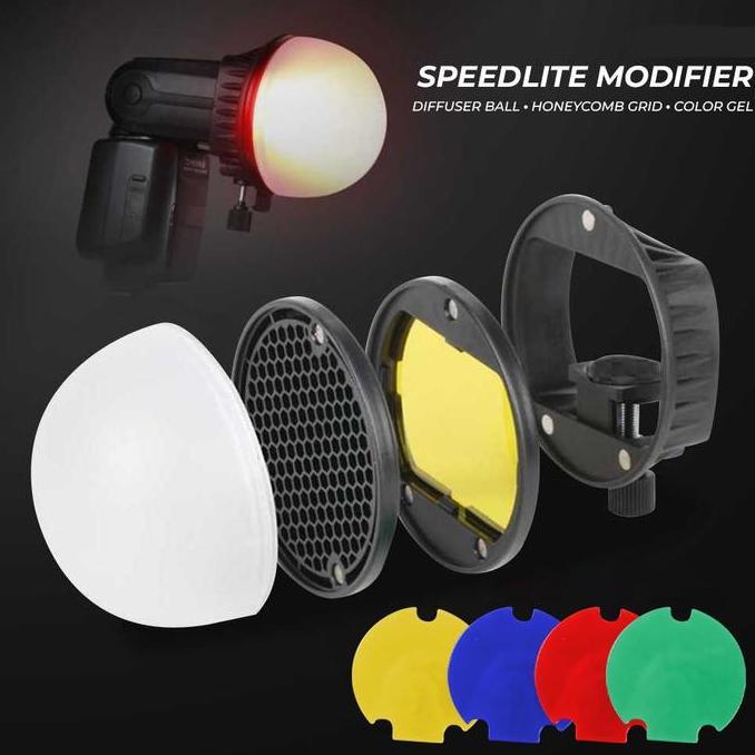 Flash Light Modifier Diffuser Reflector - TR08 - Black