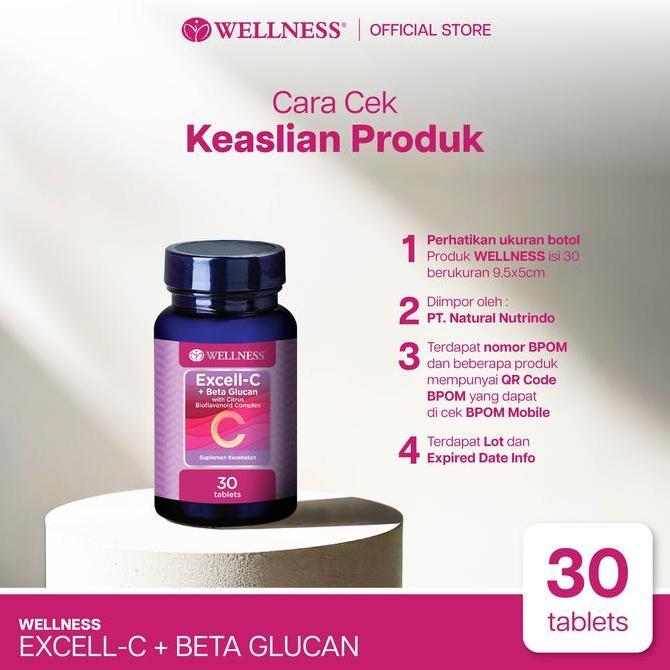 Fit- Wellness Excell-C + Beta Glucan - 30 Tablets