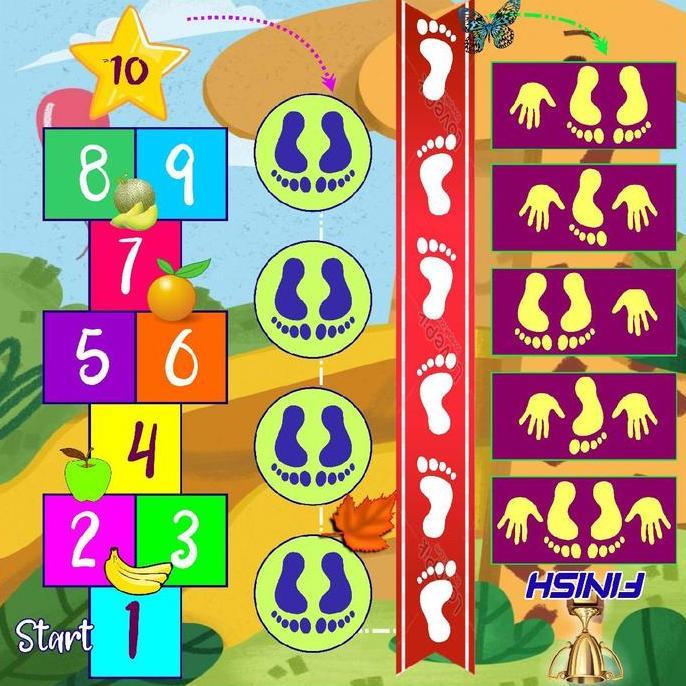 Sensorypath 1.5x1.5m mainan edukasi