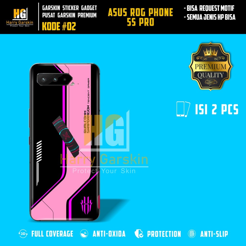 Garskin Case Rog Phone 5s Pro Custom Bisa COD 2Pcs