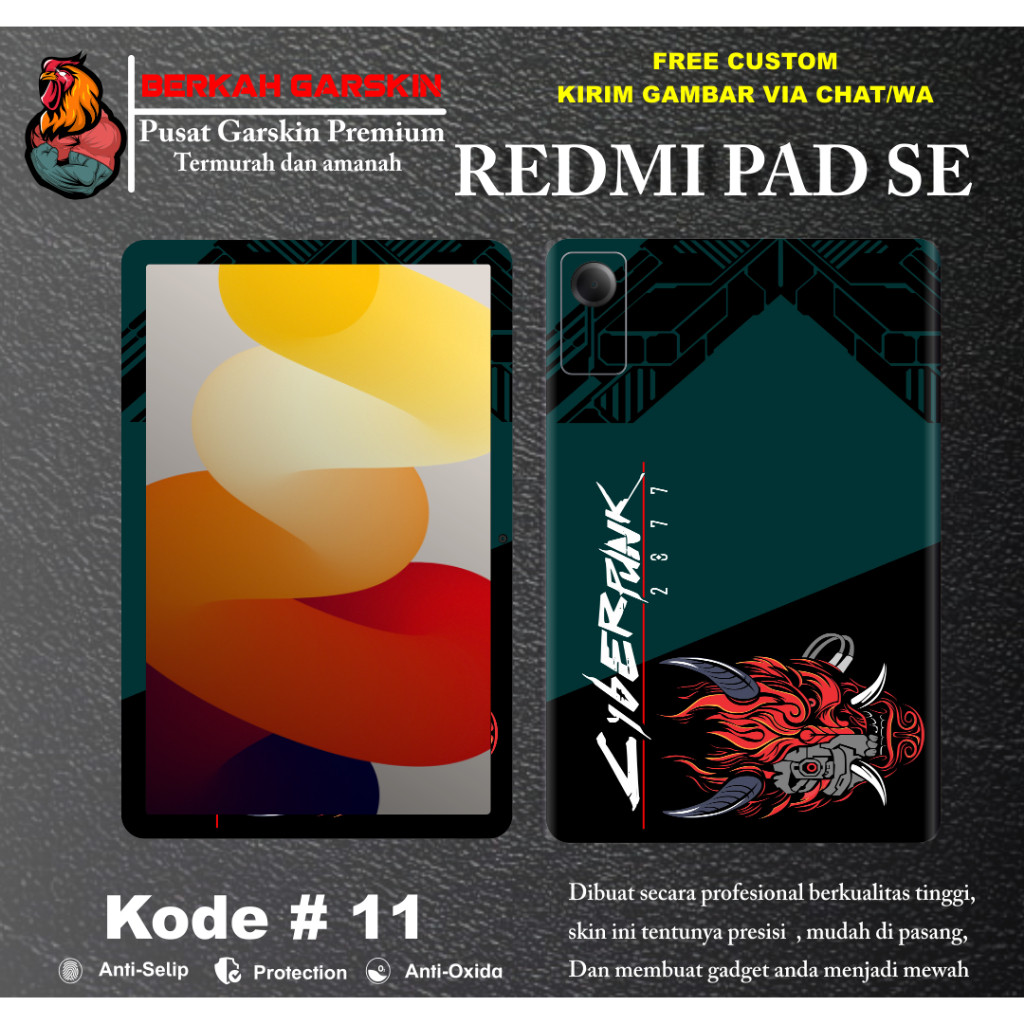 Garskin Case Redmi Pad Se Custom Bisa COD 2Pcs