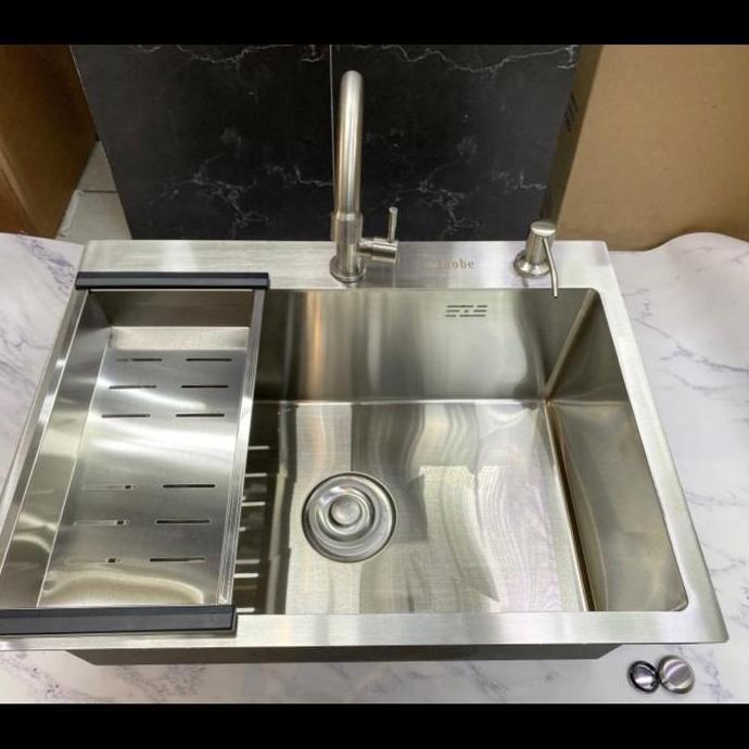 Kitchen sink INOBE 6045 komplit set Keran