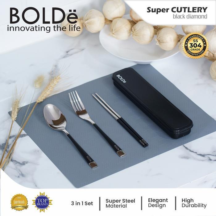 BOLDe Super Cutlery Black Diamond Set 4pcs