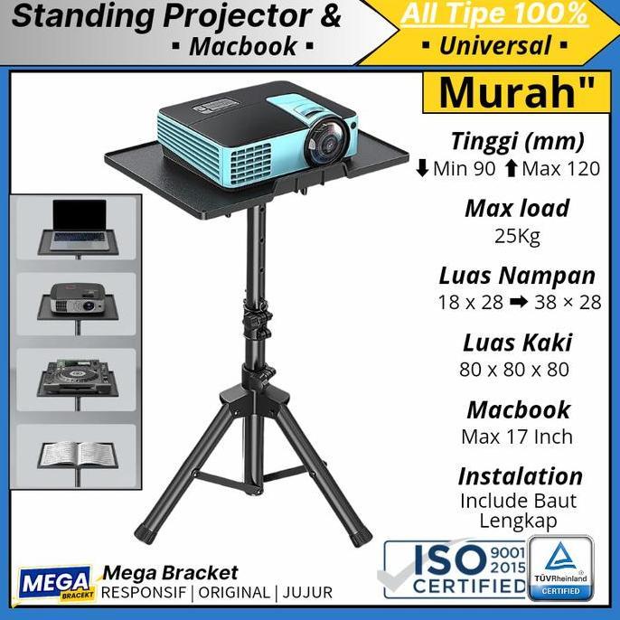 COLOCAS Stand Tripod Projector Meja Adjustable Infocus