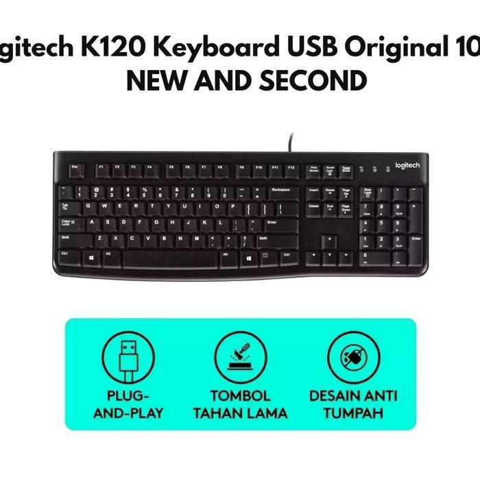 Keyboard LOGITECH K120 USB Plug n Play Full Num Lock