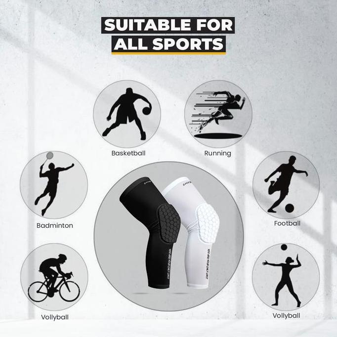 HERAVARA412 - SFIDN FITS BASIC KNEE PAD PROTECTOR COMPRESSION VOLLY BASKET DEKER