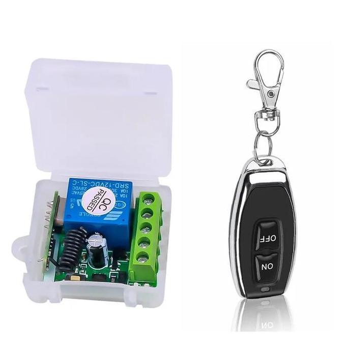 REMOTE WIRELESS 433 MHZ DENGAN OUTPUT 1 RELAY DAPAT DIPROGRAM READY