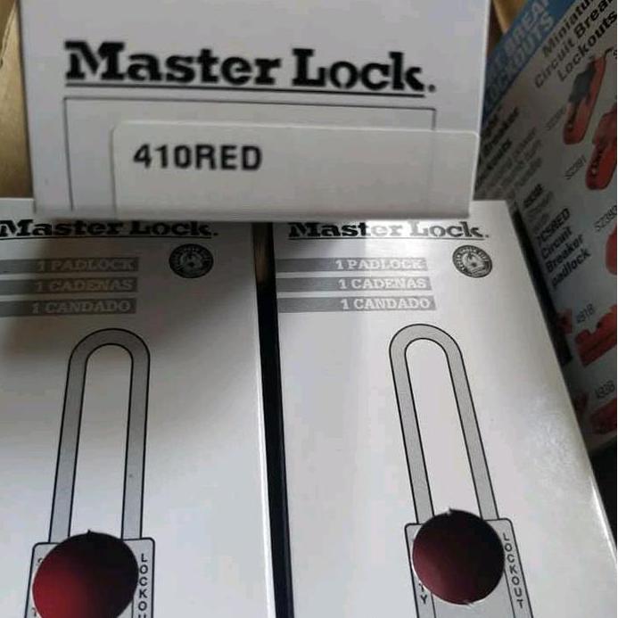 MasterLock Safety Padlock, Red - Keyed Different