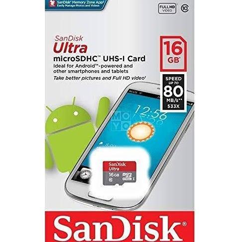 DS334 - MicroSD SanDisk 16 GB class 10 ORIGINAL