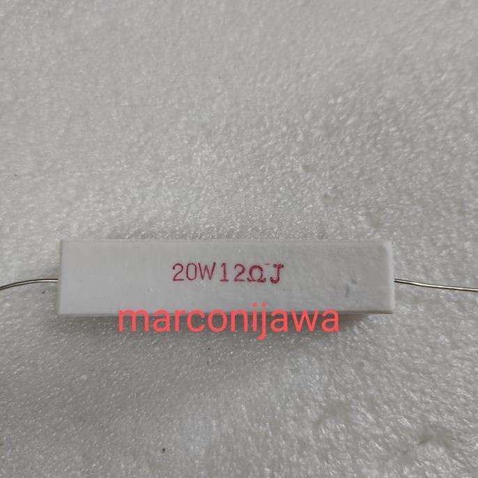 Resistor 20wat 12 ohm putih tw