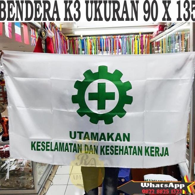 bendera k3 ukuran 135 x 90