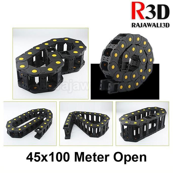 Plastic CNC Cabling Towline Cable Drag Chain 45x100 1meter Open