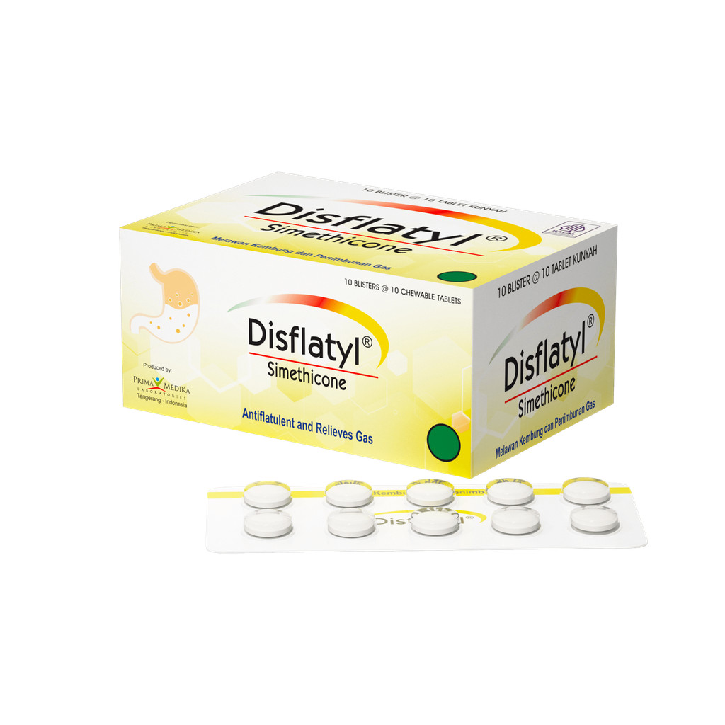 DISFLATYL 1 BLISTER @ 10 TABLET KUNYAH