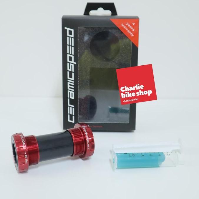 Promo Ceramic Speed Bottom Bracket Bb Bsa Shimano Red Coated Cod