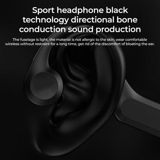 zefranze/ KIIP WIRELESS DTS10 Bone Conduction Earphone Headset Bluetooth 5.3 Diskon