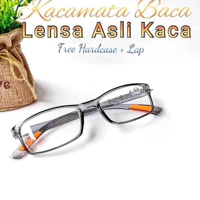 Bebasaja- Kacamata Baca Plus Lensa Kaca Asli