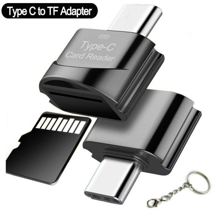 MINI OTG USB TYPE C TO MICRO SD CARD READER P31 HITAM