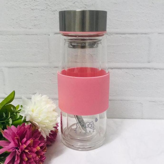 BOTOL AIR KACA HELLO KITTY PREMIUM QUALITY IMPORT