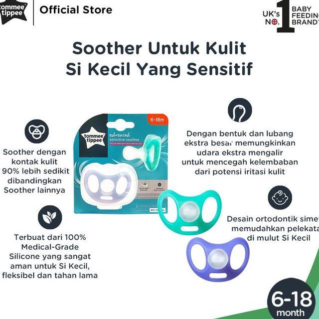Tommeetippee Sensitive Soother 618M Dot Empeng Bayi