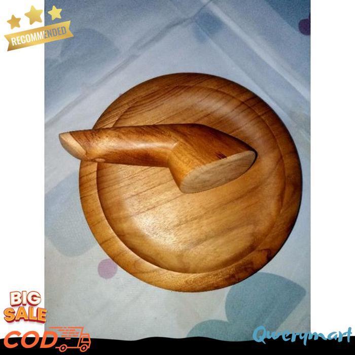 Cobek Jati 22Cm+Mutu