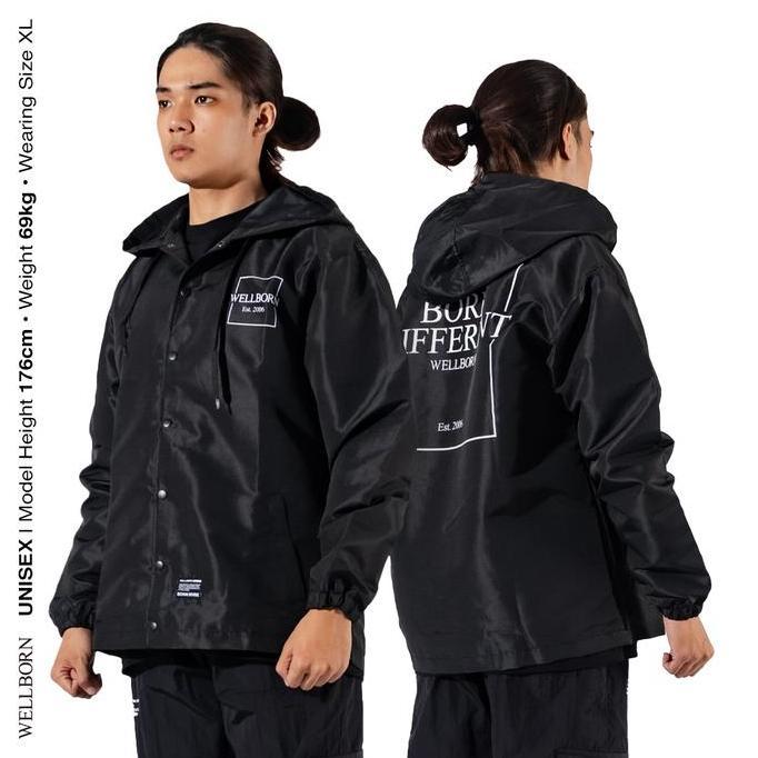 Wellborn Square Black Coach Jacket Uni