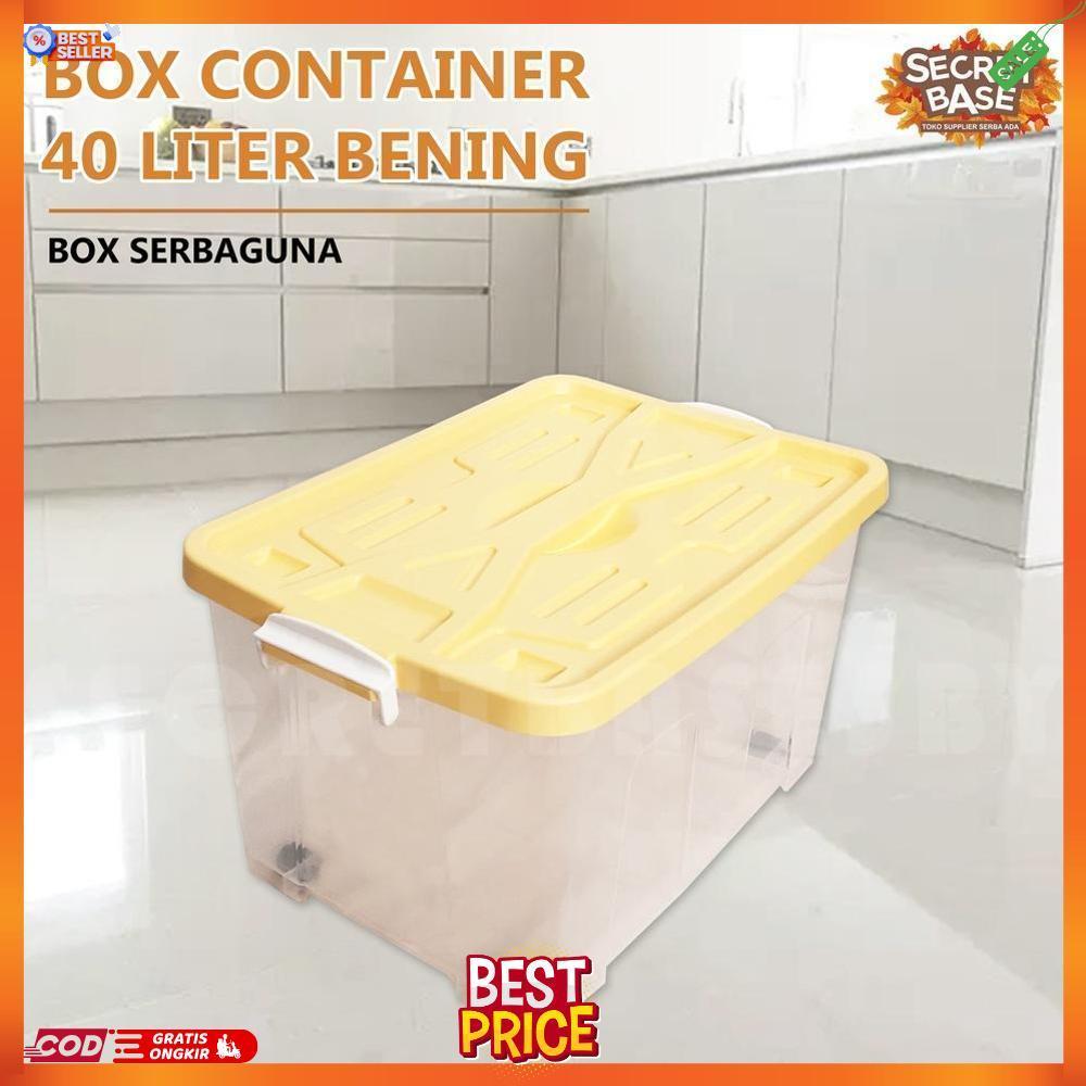 BOX CONTAINER 40 LITER + RODA - Kontainer Box Plastik / Container Box