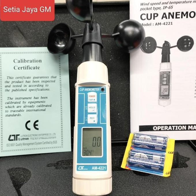 Lutron AM-4221 Cup Anemometer + Temperature