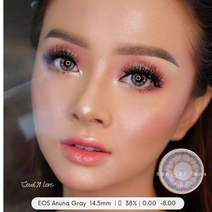 Cod,Bisa- Softlens Eos Anuna Gray Abu Normal Minus S.D 8.00 Softlen