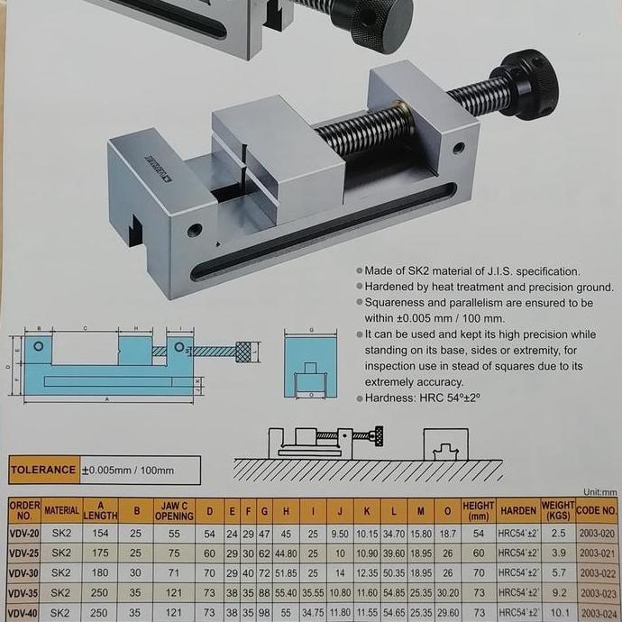 vertex tool maker vise vdv 35