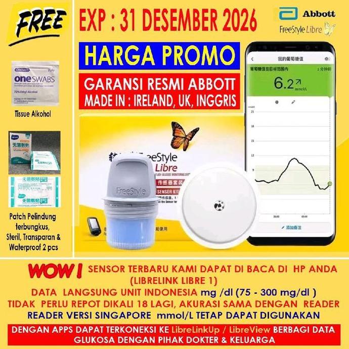 FreeStyle Libre Sensor Jaminan 1000% ORIGINAL dari Abbott -  termurah