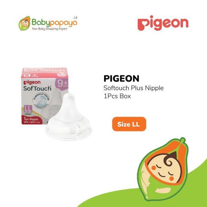 PIGEON SOFTOUCH PLUS NIPPLE 1 PCS BOX LL