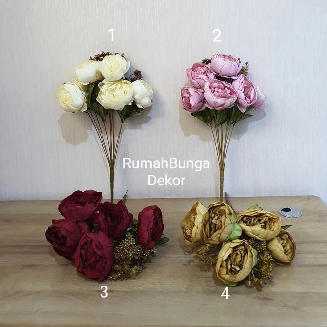 PROMO - Bunga Peony Artificial Gr x 11