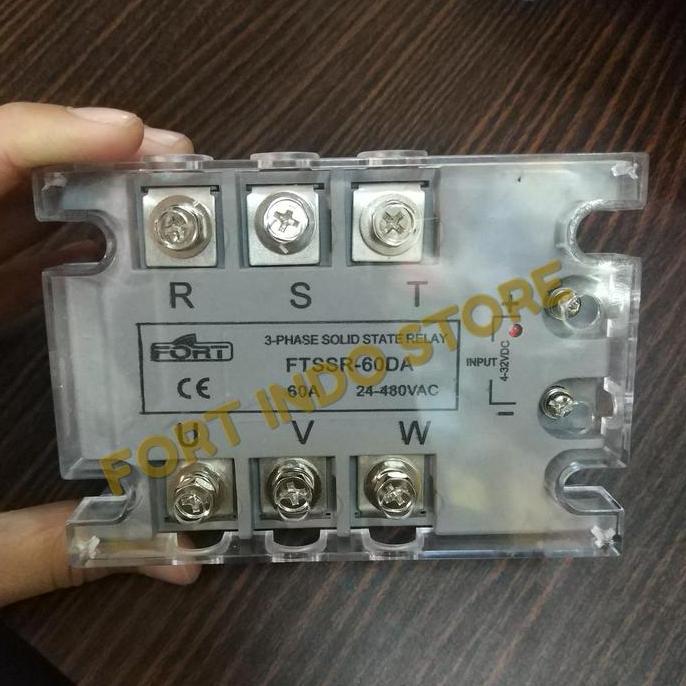 cverles DC-AC Solid State Relay 3 Phase 60 Ampere FTSSR-60DA