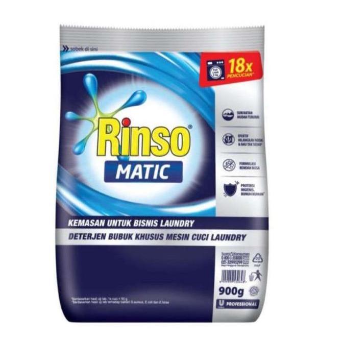 RINSO MATIC PROFESSIONAL DETERJEN LAUNDRY KILOAN BUBUK 900 Gr