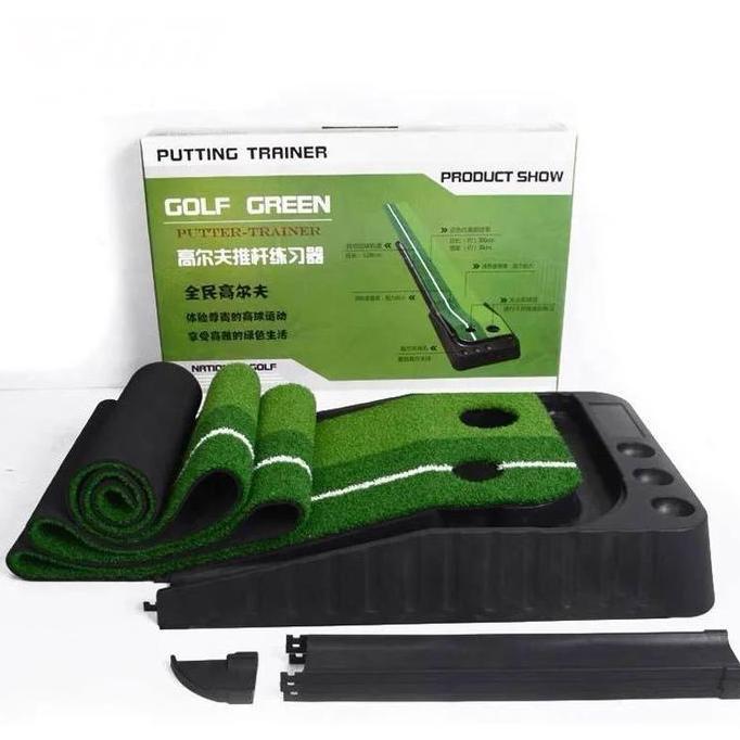 Karpet Golf Mat Practice Putting Trainer 2.5 Meter Automatic Ball Return