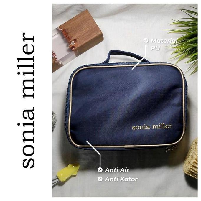 Sonia Miller Makeup Pouch rectangular solid simple organizer