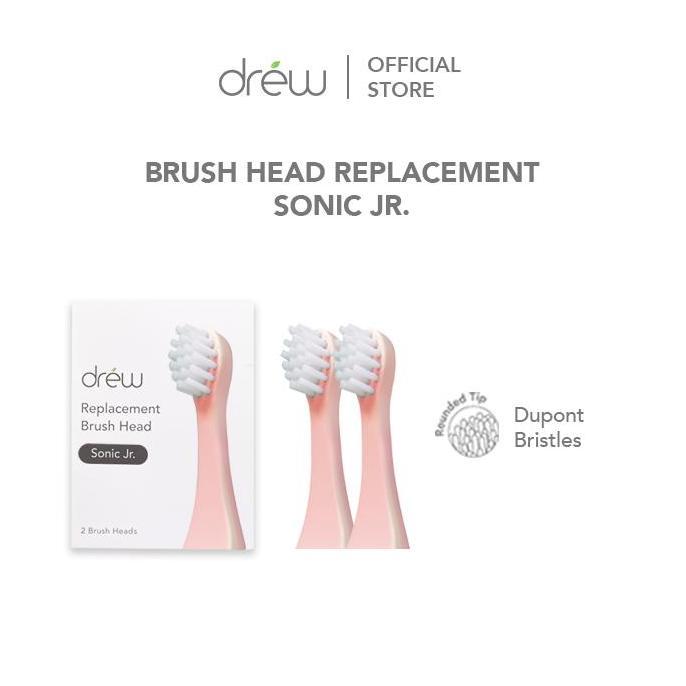 DREW Sonic Jr. - Brush Head Replment - Pink