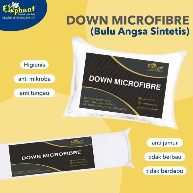Bantal Guling Microfiber Down Microfiber (Bulu Angsa Sintetis)