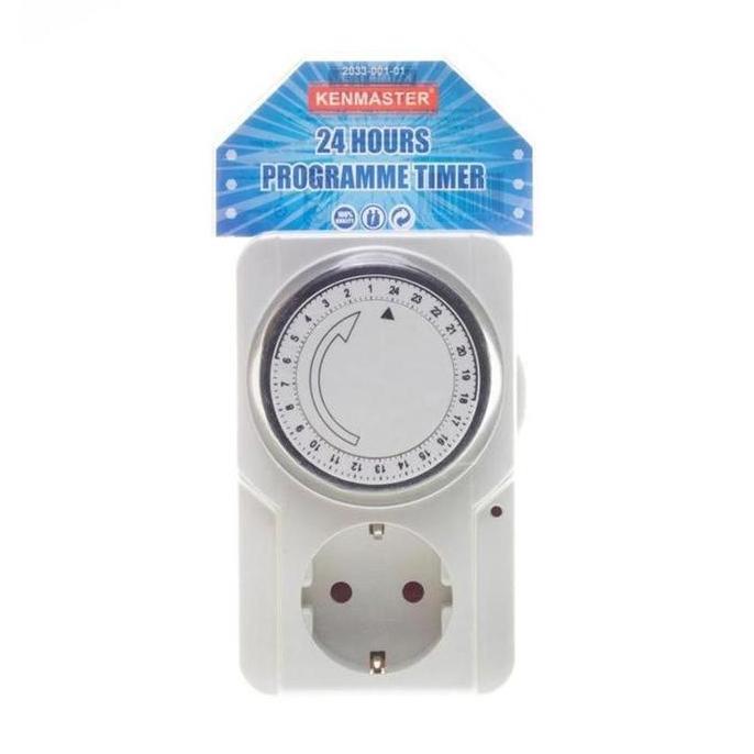 Kenmaster Stop Kontak Timer Listrik Manual Analog 24 hours programme