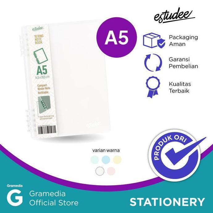 Estudee 10Ring Notebook A5 White