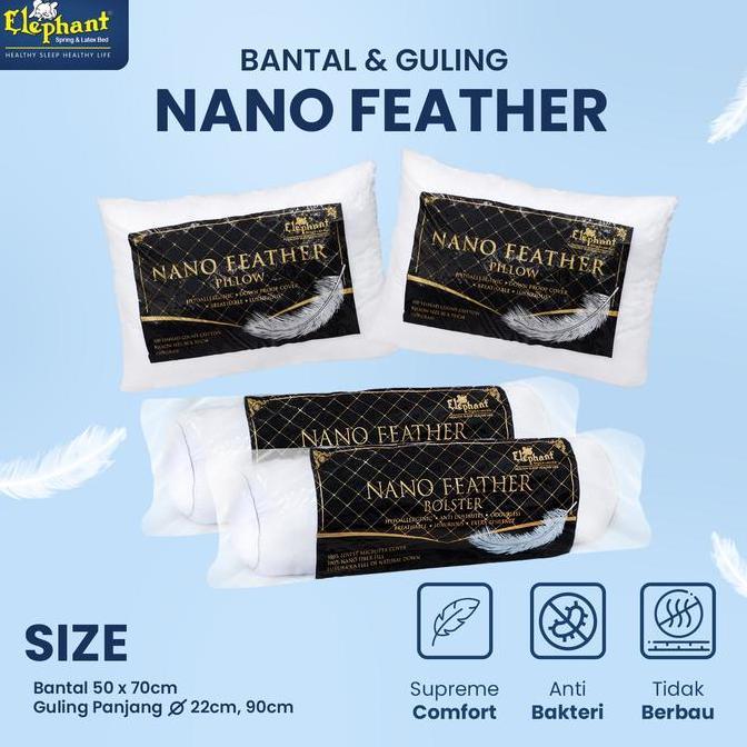 Elephant Set Bantal + Guling Nano Feather