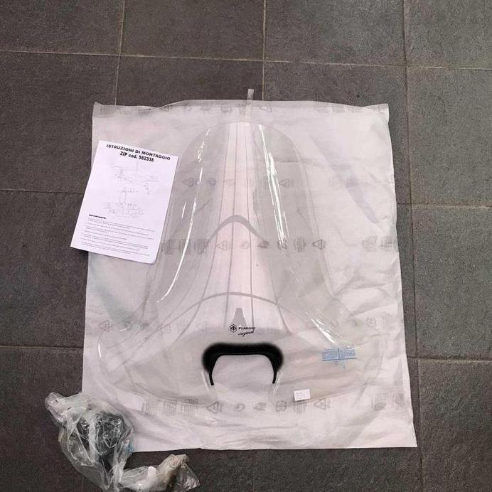 windscreen / windshield kaca depan piaggio zip original - clear