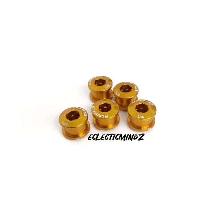 Promo Aceoffix Chainring Single Bolt Nut Gold Cod