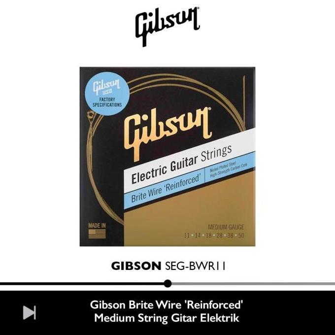 Gibson Brite Wire 'Reinforced' Medium String Gitar Elektrik