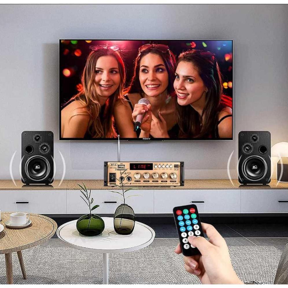AMPLIFIER BLUETOOTH AUDIO AMPLIFIER KARAOKE WIRELESS BT-198E