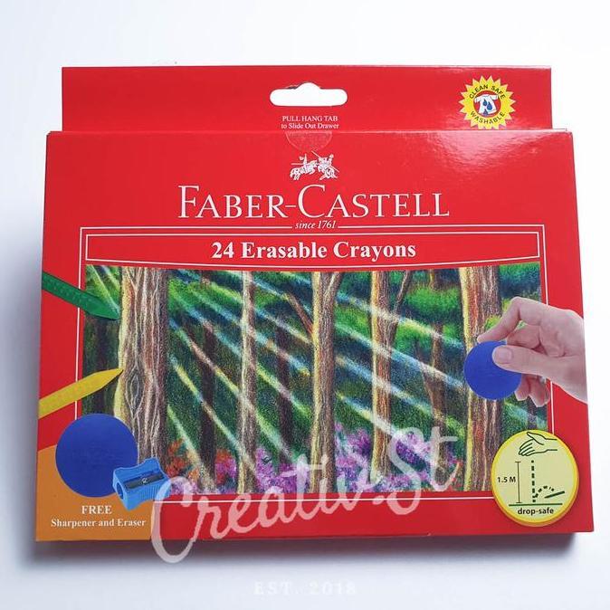 FABER CASTELL CRAYON HAPUS ERASABLE CRAYON 24