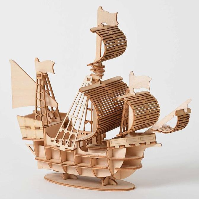 Puzzle 3D kayu - Robotik - Mainan Anak
