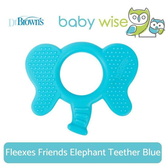 Dr. Brown's Fleexes Friends Elephant Teether Blue