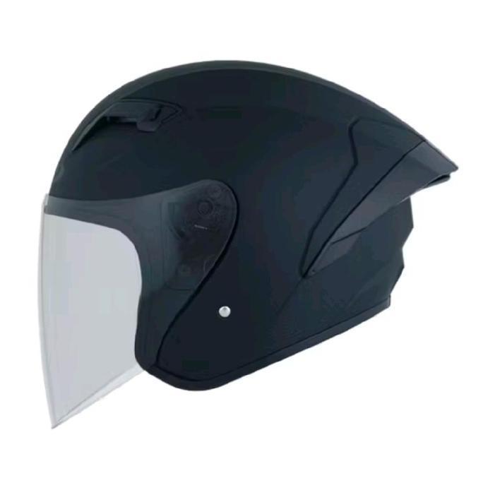 TERLARIS!! HELM GM GII SOLID BLACK DOFF / HELM GM G2